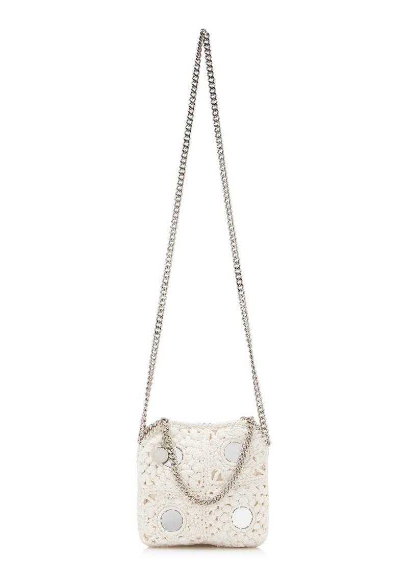 Stella McCartney - Mini Falabella Mirror-Detailed Crocheted Bag - Neutral - OS - Moda Operandi