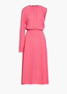 Stella McCartney Lingerie - One-sleeve gathered stretch-crepe midi dress - Pink - IT 36