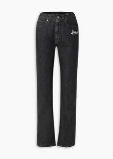 Stella McCartney Lingerie - Printed high-rise straight-leg jeans - Black - XXS