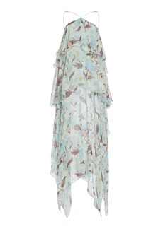 Stella McCartney - Ruffled Silk Chiffon Maxi Dress - Print - IT 36 - Moda Operandi