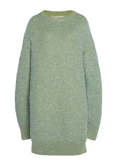 Stella McCartney - Sequined Wool-Blend Mini Sweater Dress - Green - IT 38 - Moda Operandi