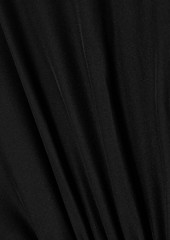 Stella McCartney Lingerie - Smocked striped silk-satin midi dress - Black - IT 34