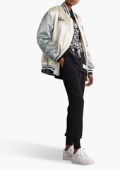 Stella McCartney Lingerie - The Beatles Get Back oversized embroidered satin bomber jacket - Gray - XXS