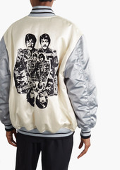 Stella McCartney Lingerie - The Beatles Get Back oversized embroidered satin bomber jacket - Gray - XXS