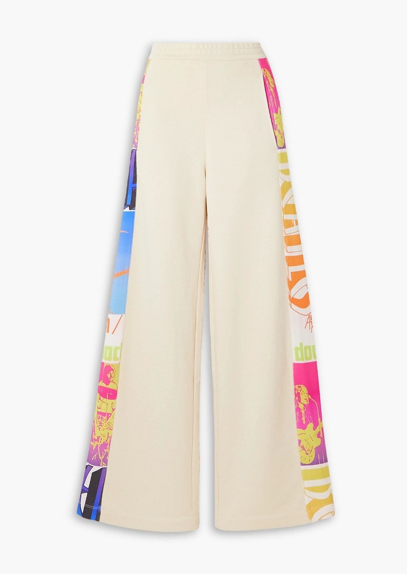 Stella McCartney Lingerie - The Beatles Get Back printed French cotton-terry track pants - White - XXS