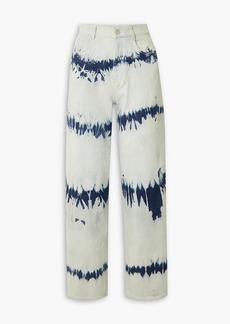 Stella McCartney Lingerie - Tie-dyed high-rise wide-leg jeans - Blue - 28