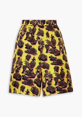 Stella McCartney Lingerie - Timothy printed silk-twill shorts - Yellow - XXS