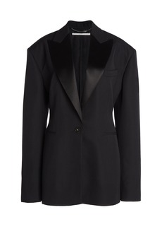 Stella McCartney - Tuxedo Blazer Wool Mini Dress - Black - IT 36 - Moda Operandi
