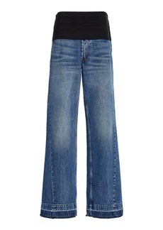 Stella McCartney - Tuxedo-Waist Wide-Leg Jeans - Medium Wash - 28 - Moda Operandi