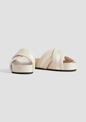 Stella McCartney Lingerie - Vesta printed faux leather platform sandals - White - EU 39