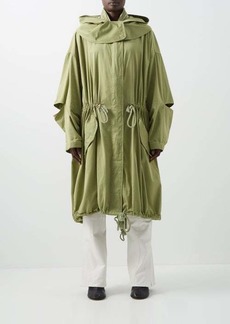 Stella Mccartney - Washed-canvas Hooded Parka - Womens - Green