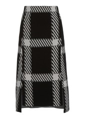 Stella McCartney - Women's Clean Lumberjack Knit Midi Skirt - Black/white - Moda Operandi