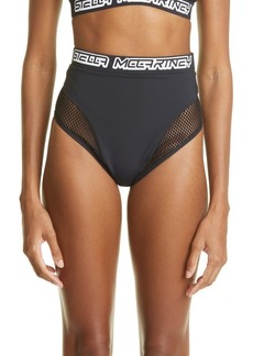 Stella McCartney Swim '90s Logo Mesh Inset Bikini Bottoms