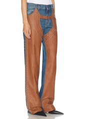 Stella McCartney Altermat Denim Studded Chaps Baggy