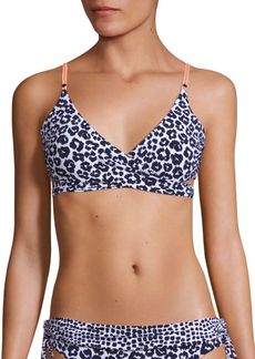 Stella McCartney Animal Print Wrap Bikini Top