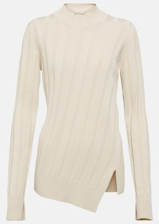 Stella McCartney Asymmetric ribbed-knit sweater