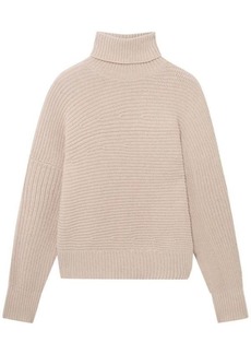 Stella mccartney asymmetrical sweater in ribbed cashmere knit