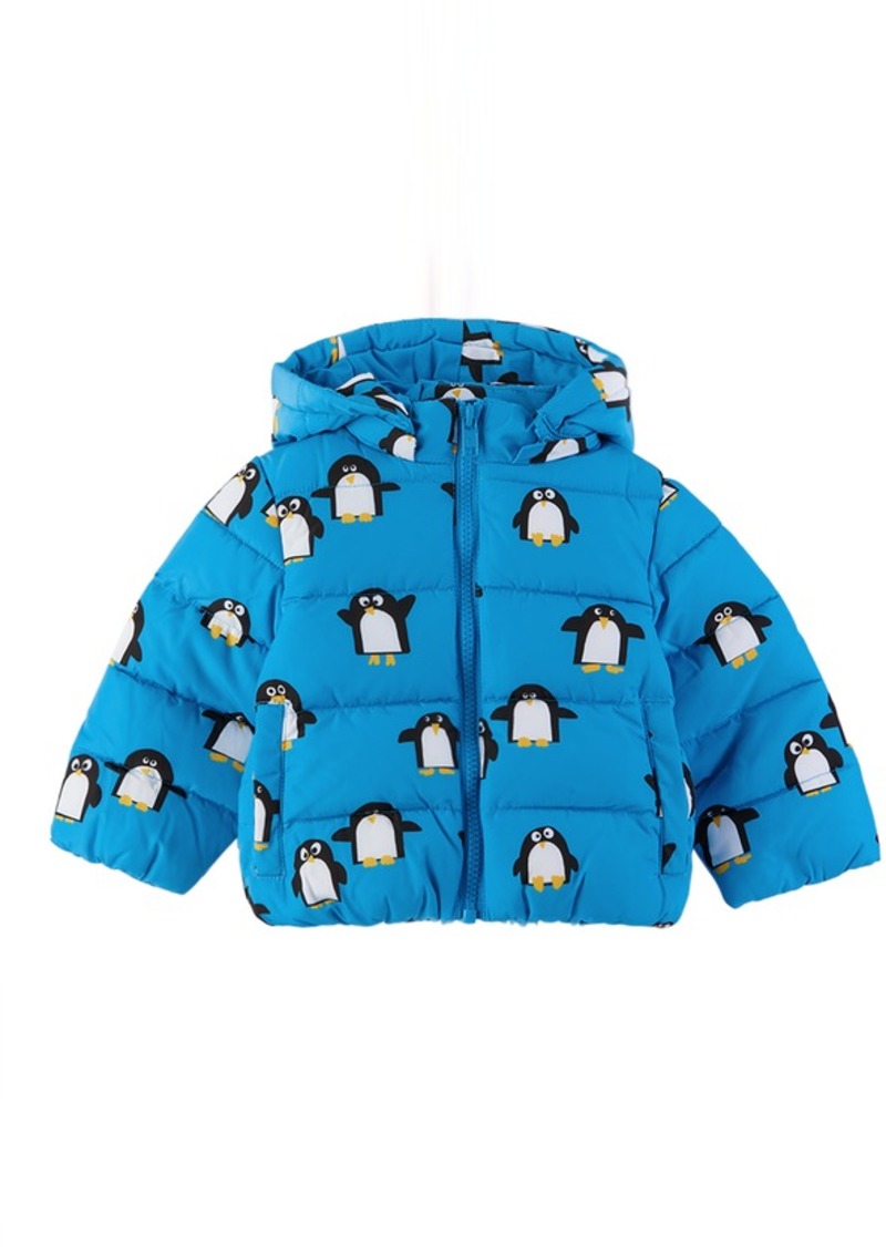 Stella McCartney Baby Blue Penguin Print Puffer Coat