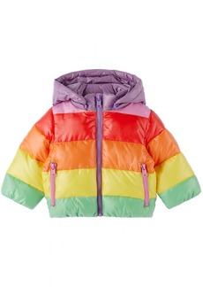 Stella McCartney Baby Multicolor Rainbow Striped Puffer Jacket