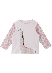 Stella McCartney Baby Pink Giraffe Long Sleeve T-Shirt