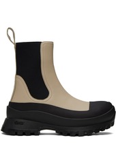 Stella McCartney Beige & Black Trace Sport Boots