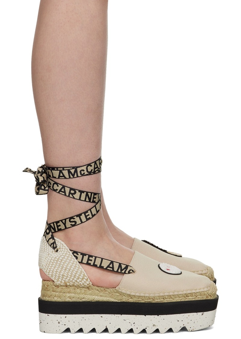 Stella McCartney Beige Gaia Little Black Bunny Espadrilles