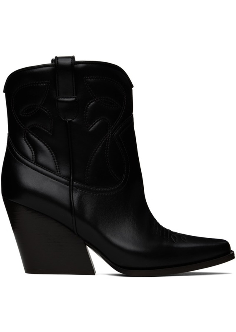 Stella McCartney Black Cowboy Ankle Boots