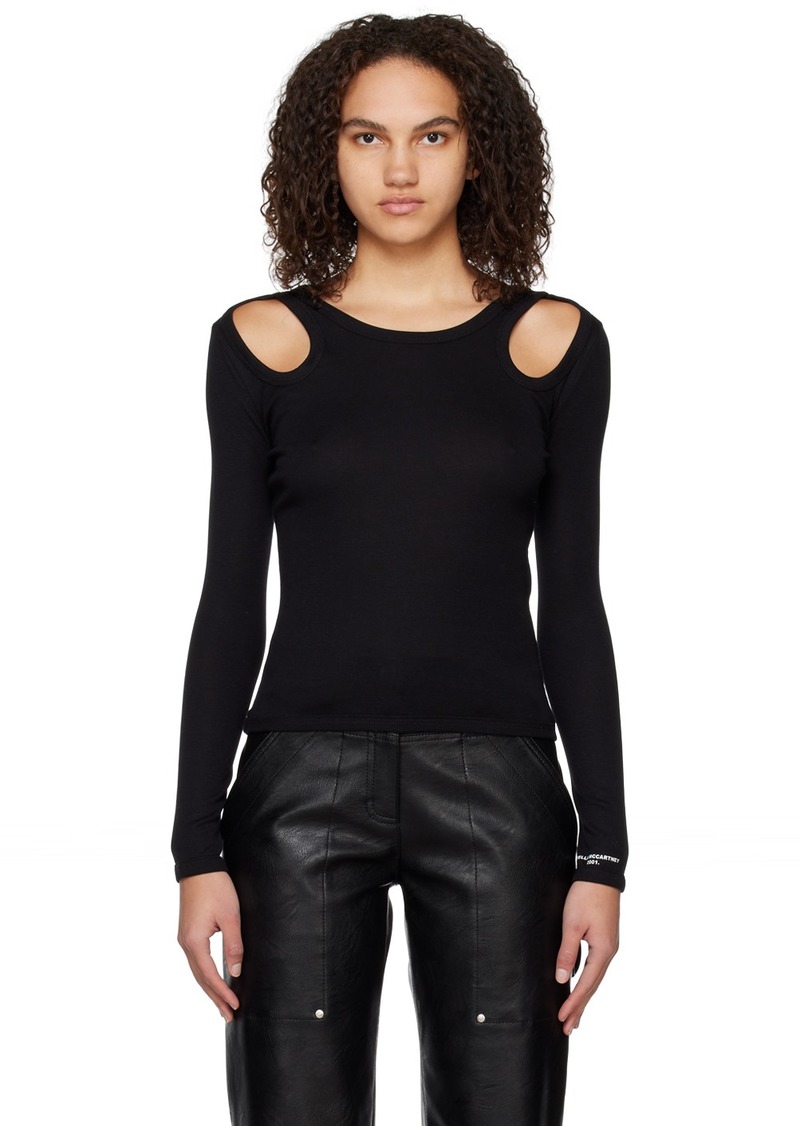 Stella McCartney Black Cut Out Long Sleeve T-Shirt