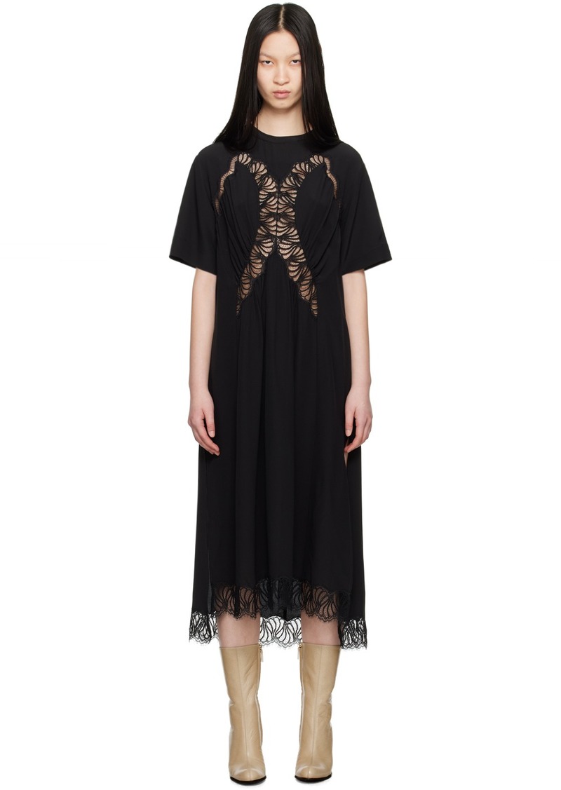 Stella McCartney Black Gathered Maxi Dress