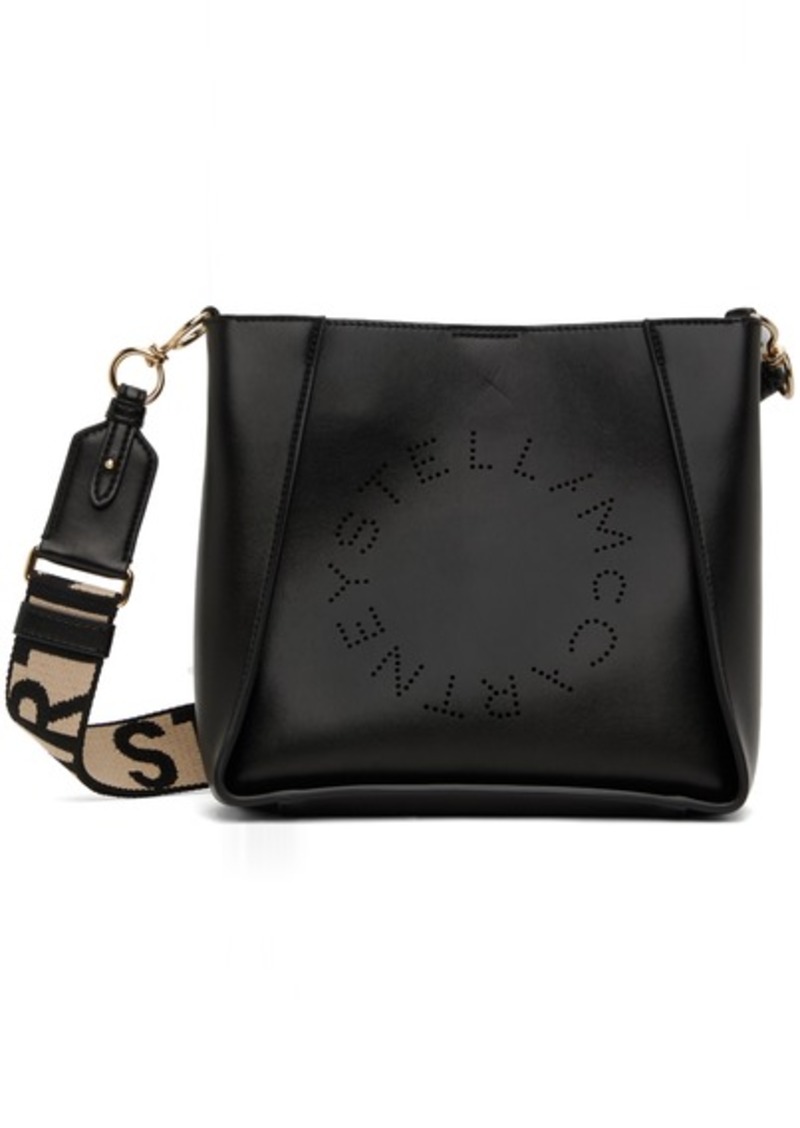 Stella McCartney Black Perforated Logo Shoulder Bag