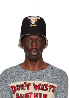 Stella McCartney Black 'Stop The Bombs' Sinister Child Bucket Hat