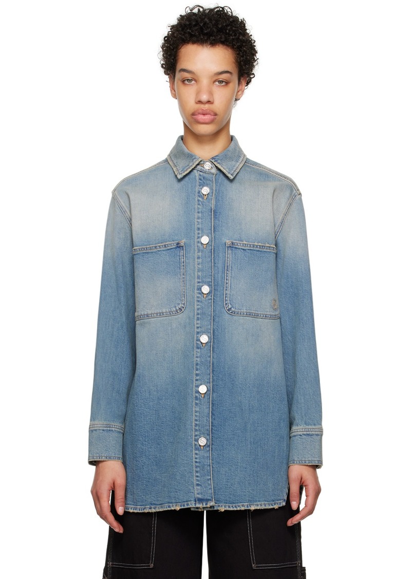 Stella McCartney Blue Faded Denim Shirt