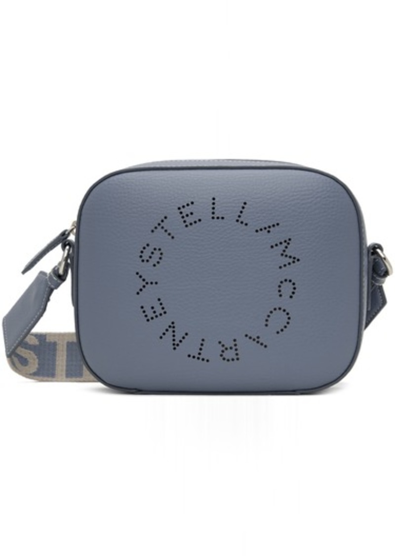 Stella McCartney Blue Logo Grainy Alter Mat Mini Camera Bag