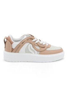 STELLA MCCARTNEY BLUSH FAUX LEATHER S-WAVE 1 SNEAKERS