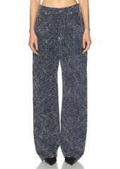 Stella McCartney Boucle Denim Loose Wide Leg