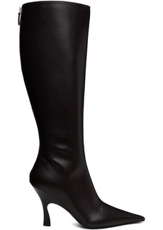 Stella McCartney Brown Elsa Knee-High Heeled Tall Boots