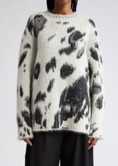 Stella McCartney Brushed Horse Spot Jacquard Virgin Wool & Alpaca Blend Sweater