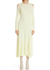 Stella McCartney Cold Shoulder Long Sleeve Sweater Dress