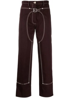 STELLA MCCARTNEY contrast-stitch straight-leg trousers