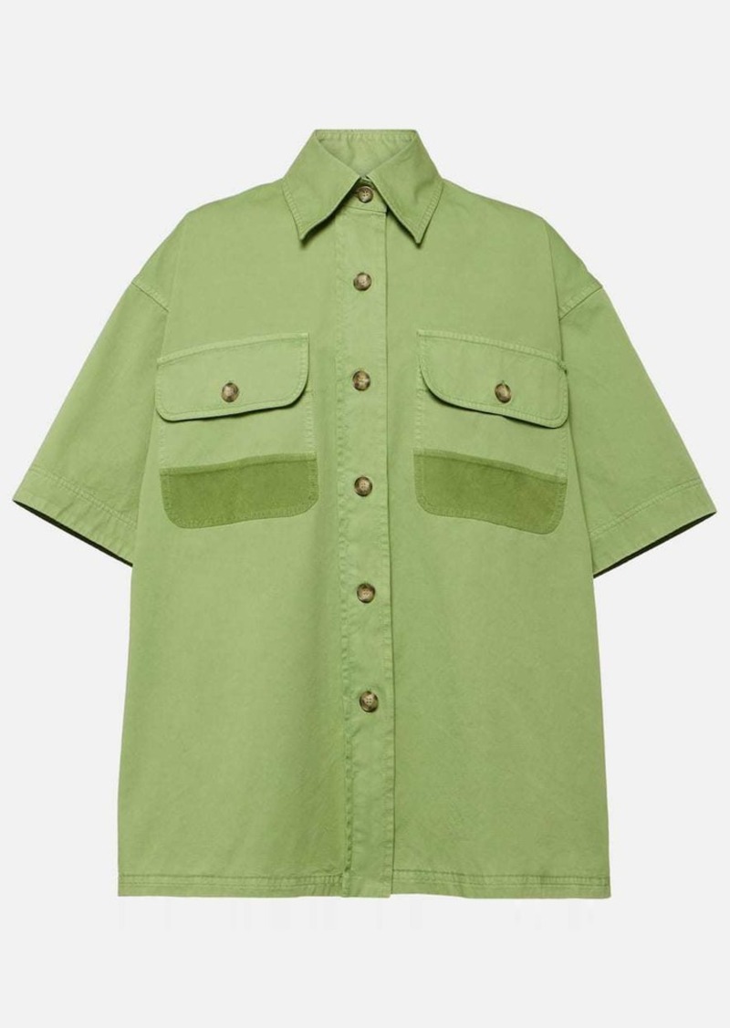 Stella McCartney Oversized cotton canvas shirt