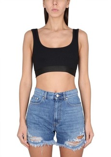 STELLA MCCARTNEY CROP TOP WITH RIBBON S WAVE
