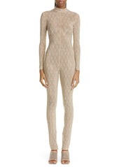 Stella McCartney Crystal Embellished Floral Lace Catsuit