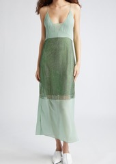 Stella McCartney Crystal Panel Satin Slipdress