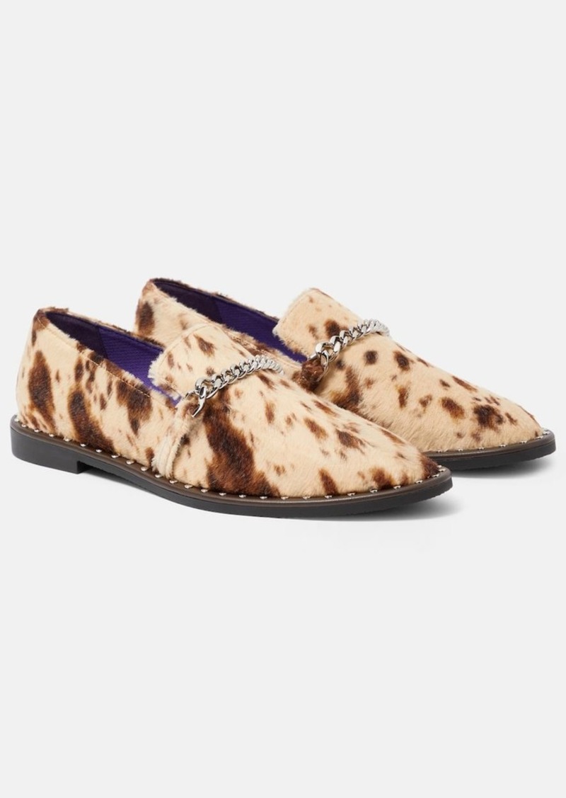 Stella McCartney Falabella printed velvet loafers