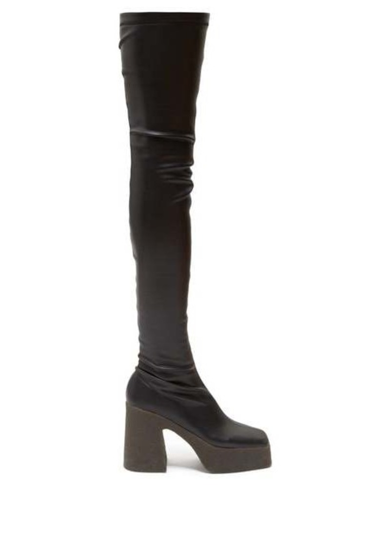 Stella McCartney Faux-leather over-the-knee platform boots