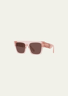 Stella McCartney Flat-Top Square Acetate Sunglasses