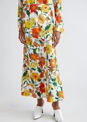 Stella McCartney Flora Print Midi Skirt