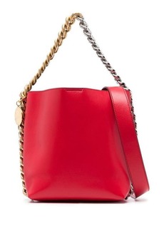 STELLA MCCARTNEY FRAYME TOTE BAG WITH CHAIN FINISHES