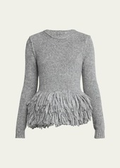 Stella McCartney Fringe-Bottom Fitted Sweater