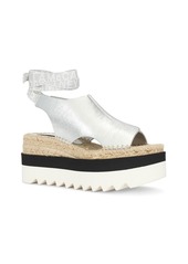 Stella McCartney Gaia Wrinkly Metallic Sandal